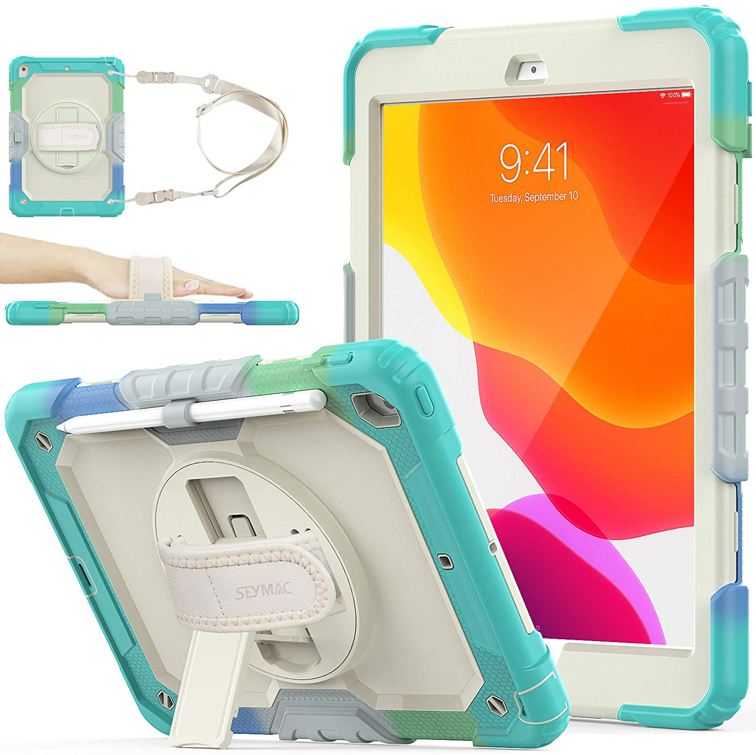 SEYMAC stock Case Compatible with iPad 8th/7th Generation 10.2 inch 2020/2019