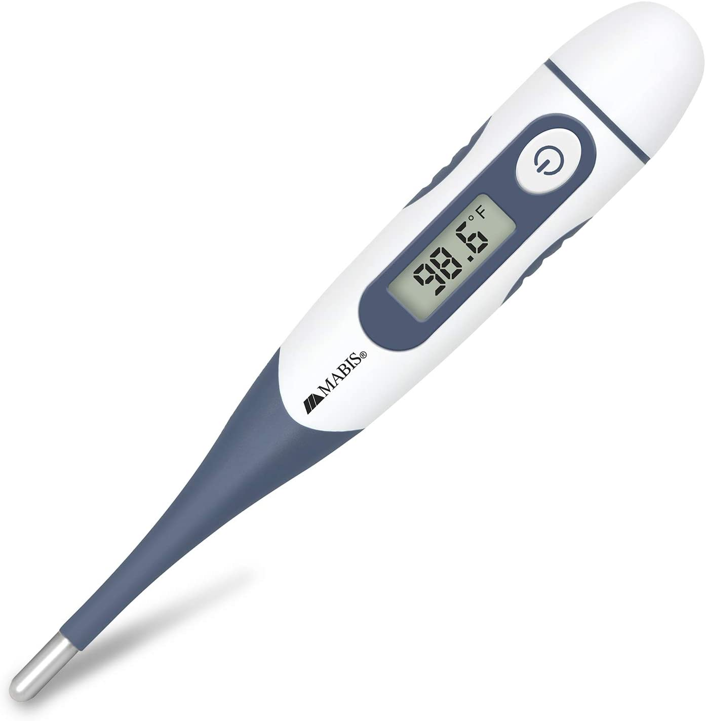 MABIS Digital Thermometer for Adults, Thermometer for Adults, Children and Babies, Oral Thermometer, Rectal Thermometer, Underarm Thermometer, Temperature Thermometer, 60 Seconds Readings, Blue