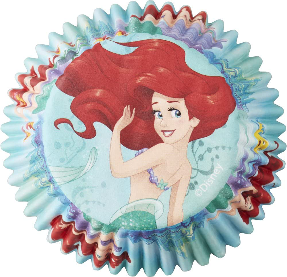 Wilton Disney Princess Little Mermaid Ariel 50 Count Cupcake Liners, Assorted