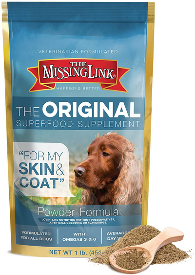 The Missing Link Original Skin & Coat Powder, All-Natural Veterinarian Formulated Superfood Dog Supplement, Balanced Omegas 3 & 6