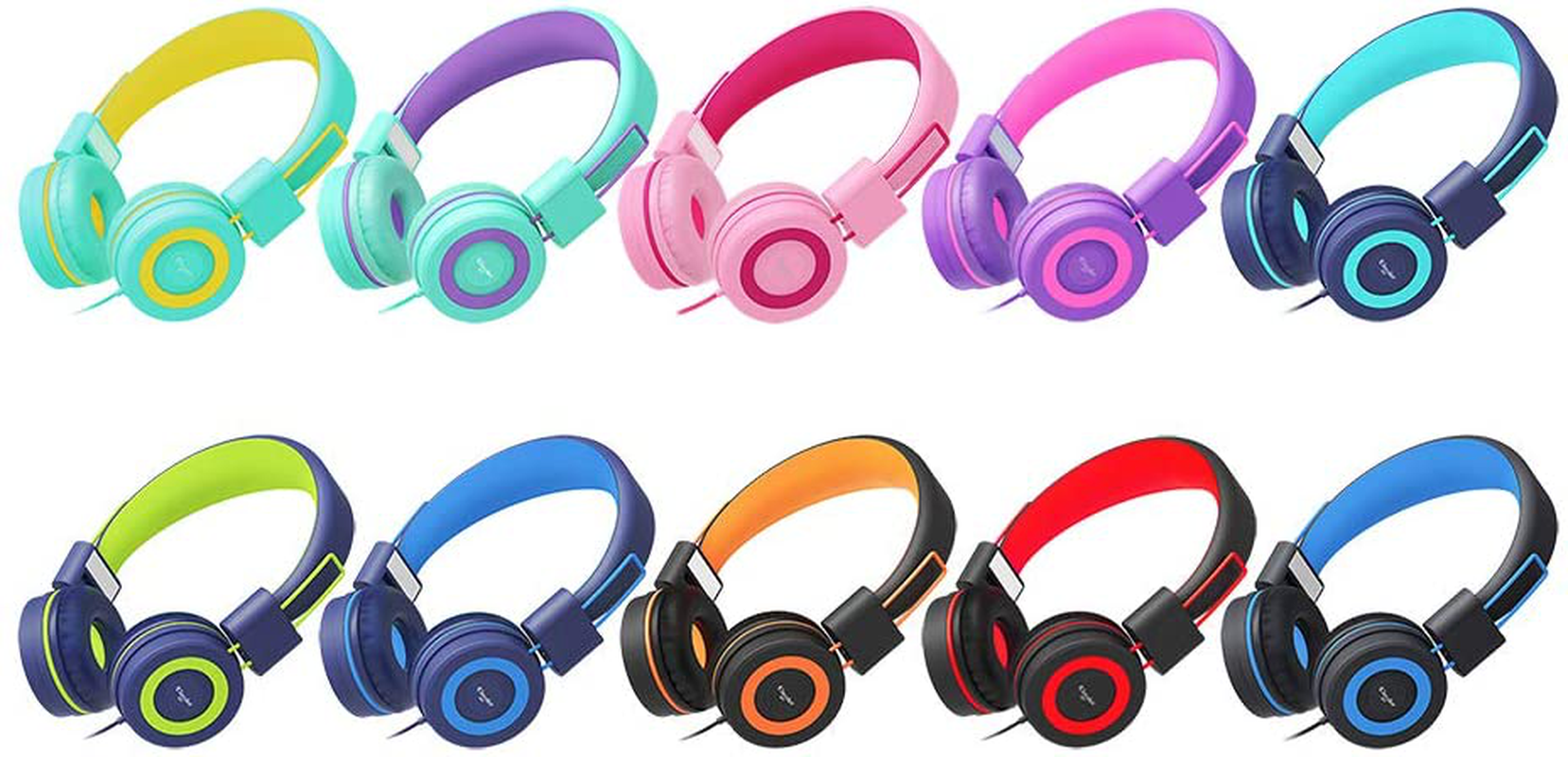 Elecder i37 Kids Headphones Children Girls Boys Teens Foldable Adjustable On Ear Headphones 3.5mm Jack