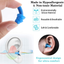 Reusable Silicone Ear Plugs for Swimming, Vickay 2 Pairs Ultra Soft Noise Reduction Earplugs 32Db NRR Hearing Protection for Sleeping, Snoring, Shooting with 2 Storage Cases+2 Travel Pouches