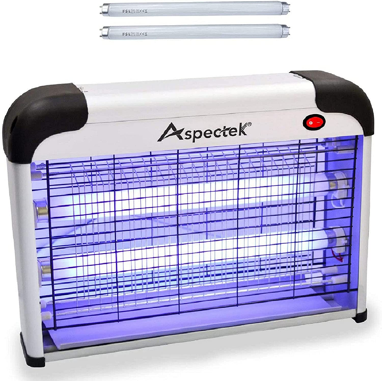 ASPECTEK Powerful 20W Electronic Indoor Insect Killer, Bug Zapper, Fly Zapper, Mosquito Killer-Indoor Use Including Free 2 Pack Replacement Bulbs