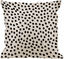 HGOD DESIGNS Polka Dots Decorative Throw Pillow Cover Case,Brush Strokes Dots Cotton Linen Outdoor Pillow Cases Square Standard Cushion Covers for Sofa Couch Bed Car 18X18 Inch Black