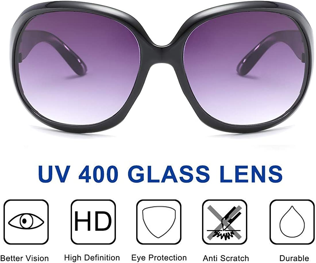 ENSARJOE Classic Oversized UV400 Lens Women Sunglasses All-Match Large Frame Eyewear