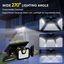 2 Pack Solar Motion Sensor Outdoor Lights with High Brightness 74 LEDS