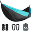 2 Person Heavy Duty Portable Lightweight Parachute Nylon Camping Hammock with Tree Straps