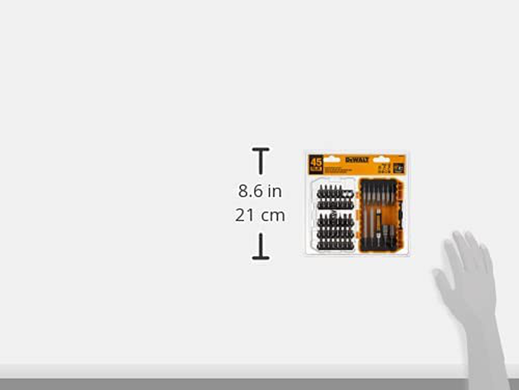 DEWALT Screwdriver Bit Set, Impact Ready, FlexTorq, 40-Piece with Bit Set with Magnetic Drive Guide (DWA2T40IR & DW2095)