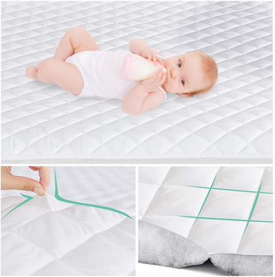 UNILIBRA King Size Mattress Pad Deep Pocket, Breathable Quilted Fitted Mattress Protector Stretches up to 18 Inches, Ultra Soft Filling Mattress Cover for King Size Bed