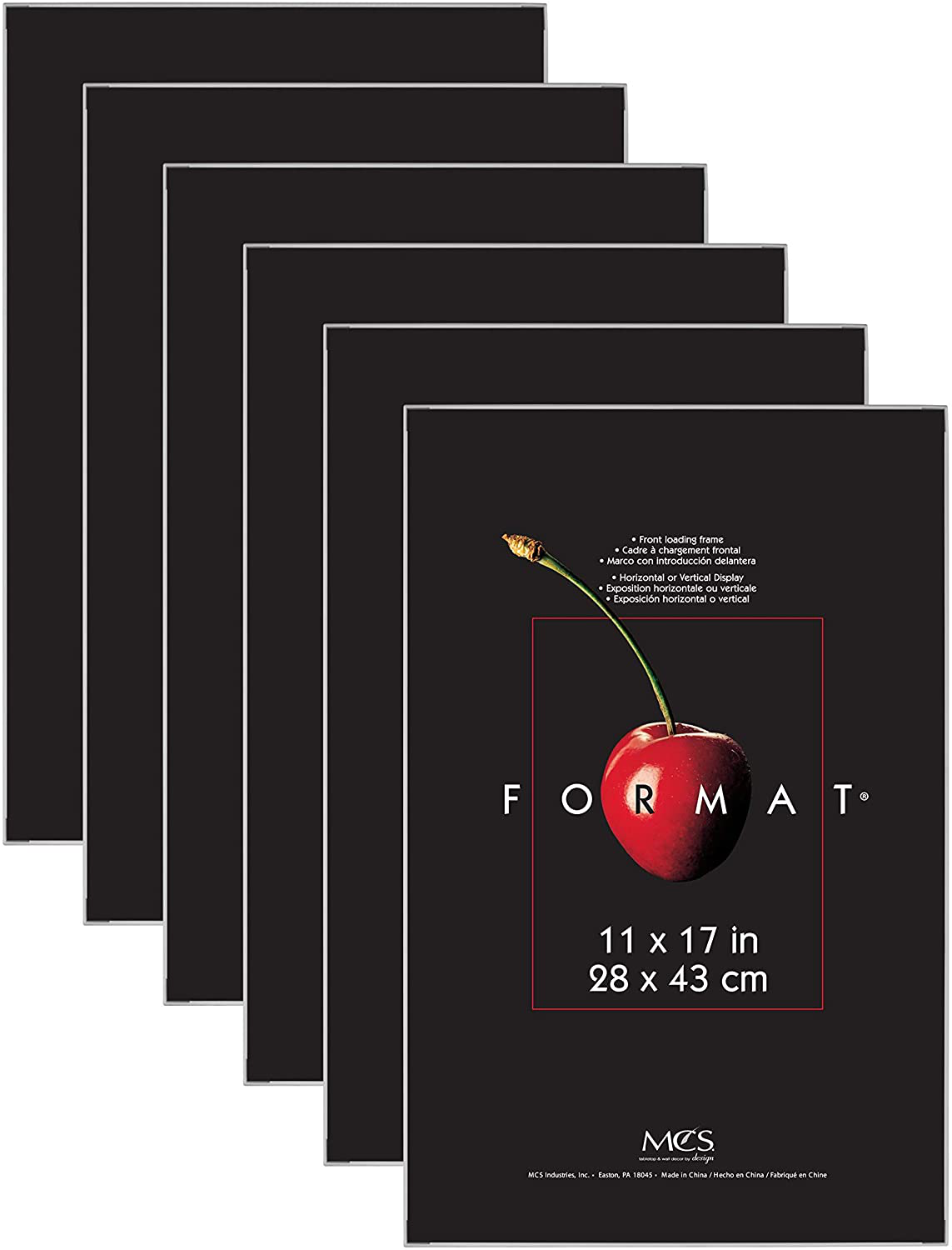 MCS 11x17 Inch Format 6-Pack, White Frames, 11 x 17