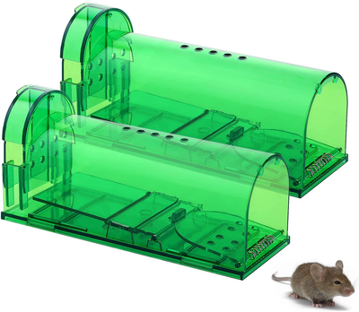 Mouse Traps, Humane Mouse Trap, Easy to Set, Mouse Catcher Quick Effective Reusable and Safe for Families -2 Pack