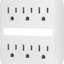 6-Outlet Extender Surge Protector, 3-Prong, Wall Adapter Plug, Space Saving Design, 1020J, UL Listed, White