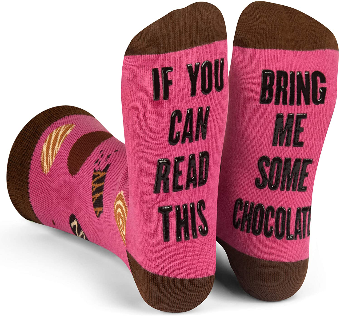 If You Can Read This, Bring Me Some - Funny Food Socks Novelty Christmas Gift & Secret Santa Idea for Men and Women