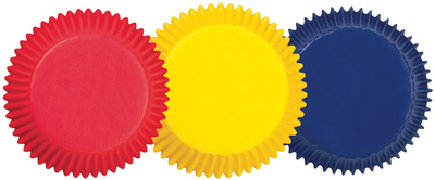 Wilton BAKECUPS ASST 75CT, STD, Assorted Primary Colors
