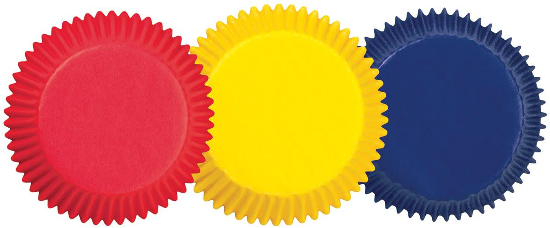 Wilton BAKECUPS ASST 75CT, STD, Assorted Primary Colors