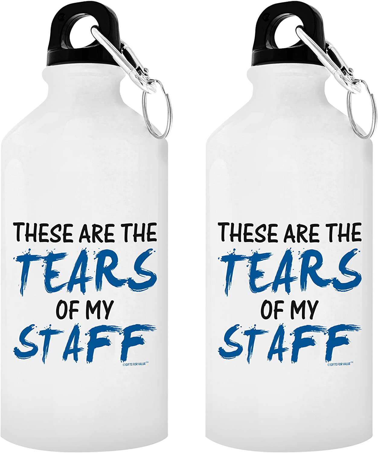 Boss Appreciation Gift Tears of My Staff Office Humor Boss Gag Gift for Boss Supervisor Coworker Gifts Gift Aluminum Water Bottle with Cap & Sport Top