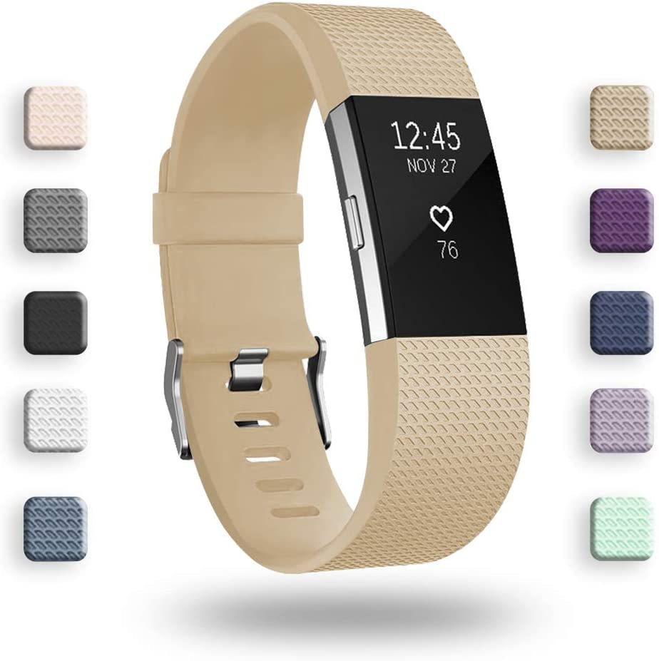 Replacement Bands Compatible for Fitbit Charge 2, Classic & Special Edition Adjustable Sport Wristbands