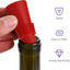 4 Pcs Wine Bottle Stoppers Silicone Wine Corks Champagne Stoppers Beverage Bottle Sealer Wine Stopper Vacuum to Keep Wine Fresh Assorted Colour (Black,Red,Purple,Cyan)