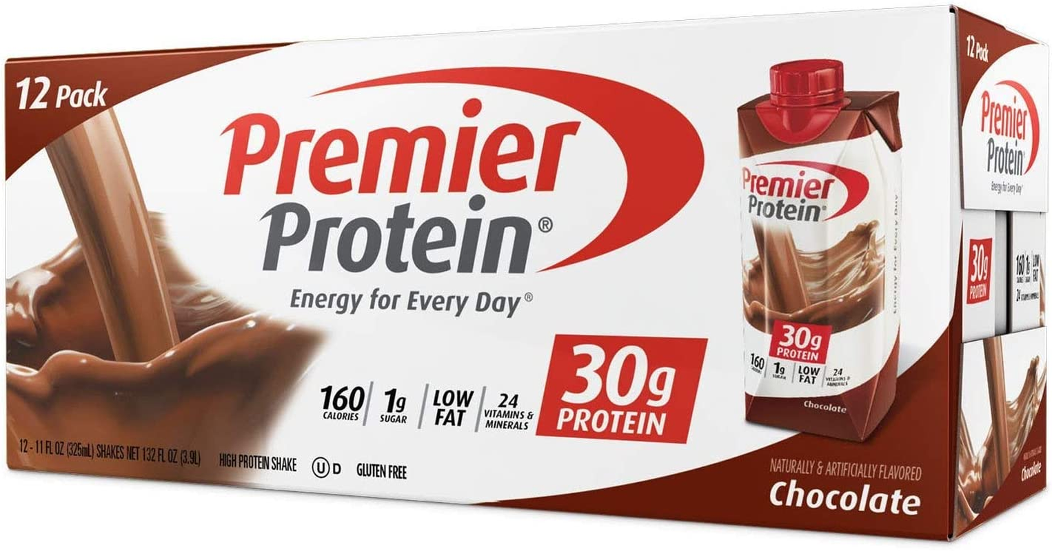 Premier Protein 30G Chocolate Protein Shakes,11 Fluid Ounces, 12 Pack