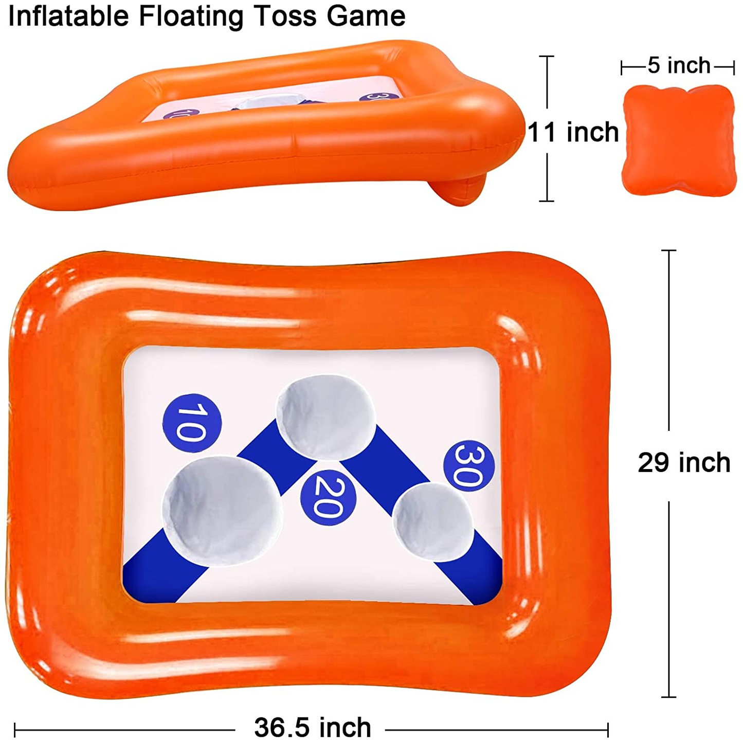 Pool Corn Hole Game - Inflatable Pool Games for Kids Adults Pool Toys for Adults and Family Swimming Pool Toys Bean Bag Float Toss Game for Kids (Corn Hole Pool Toy)