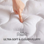 SLEEP ZONE Quilted Mattress Pad Cover King Cooling Fluffy Soft Topper Upto 21 inch Pocket, Grey, King