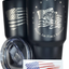 30Oz Army Veteran Tumbler - Double Insulated - with Silicone Straw and USA Sticker (Army Veteran)