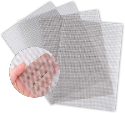 4PACK Stainless Steel Woven Wire Mesh Never Rust, Air Vent Mesh 11.8"X8.2"(300X 210mm), Hard and Heat Resisting Screen Mesh, 1mm Hole 20 Mesh Easy to Cut by Valchoose