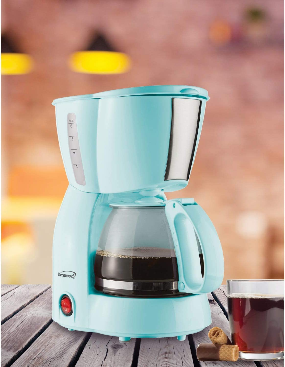 Brentwood TS-213BL 4 Cup Coffee Maker, Blue