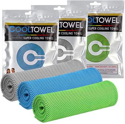 2 Packs Cooling Towel (35"X 12") Ice Towel Microfiber Towel Soft Breathable Chilly Towel for Yoga, Sport, Gym, Workout,Camping, Fitness, Running, Workout & More Activities