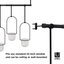 Umbra Triflora Hanging Planter for Window, Indoor Herb Garden, White/Black, Triple