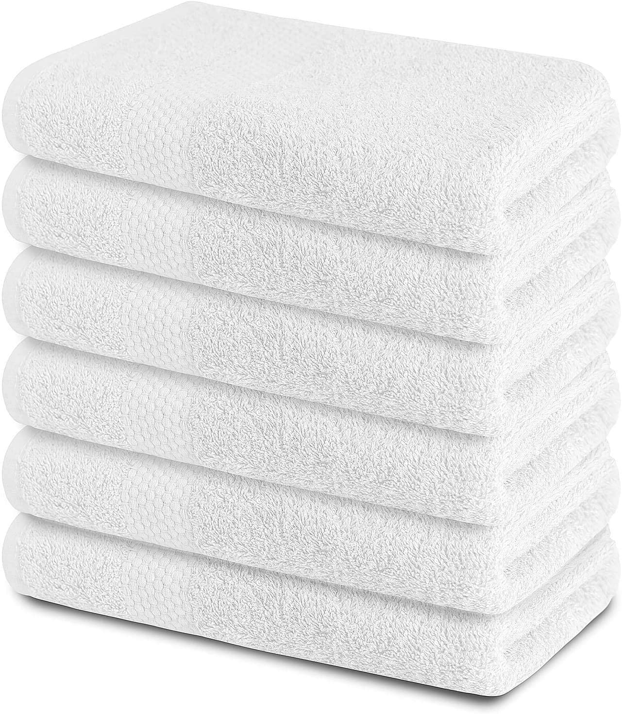 Bath Towels 22 X 44 Inches - Set of 6 Ultra Soft 100% Combed Cotton Pink Towels - Highly Absorbent Daily Usage Bath Towel Set Ideal for Pool, Home, Gym, Spa, Hotel - (Pink)