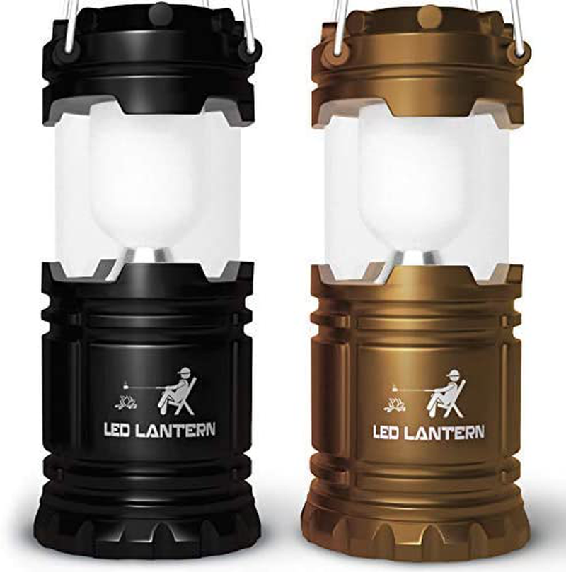 Mallome Lanterns Battery Powered LED - Camping Lantern Emergency Hurricane Lights - Portable Camp Tent Lamp Light Operated at Home, Indoor, Power Outages