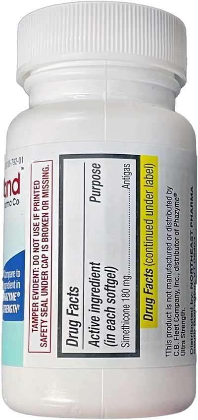 Heartland Pharma Co Simethicone 180Mg Softgel - Anti- Gas - Ultra Strength Gas Relief - (60 Count)