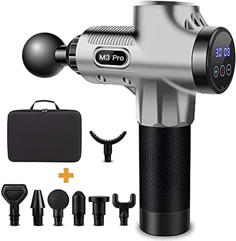 Massage Gun Deep Tissue Percussion Muscle Massage Gun for Athletes,Super Quiet Portable Electric Sport Massager,Handheld Deep Tissue Massager of Y8 Pro Max 