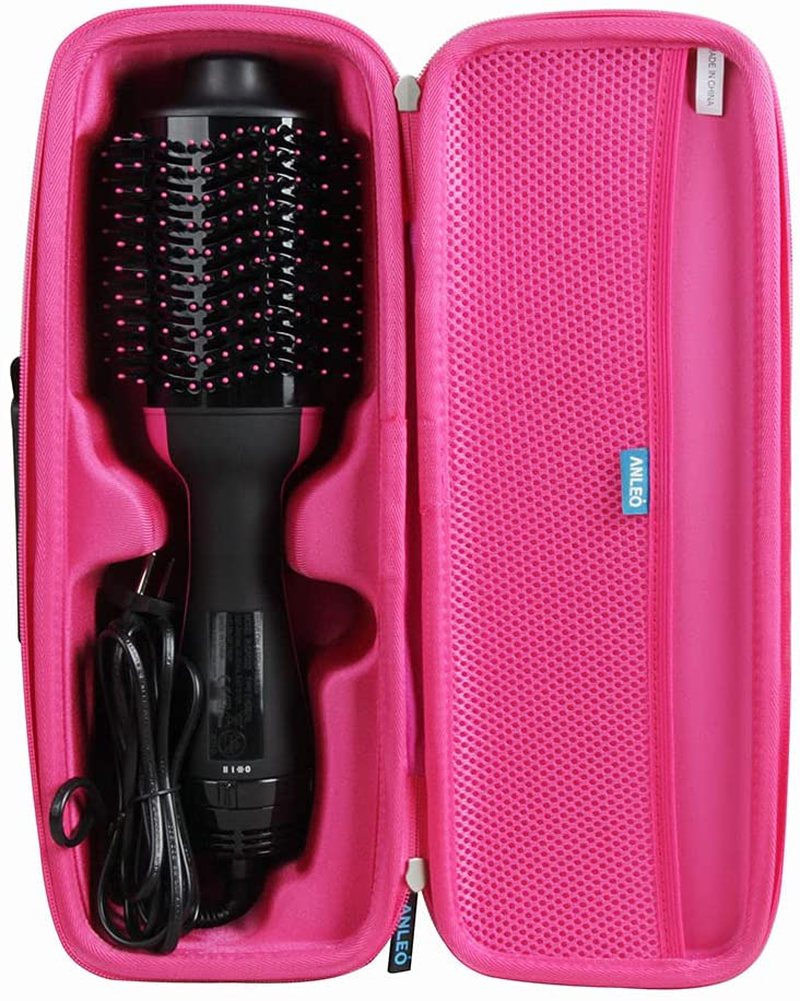 Anleo Hard Travel Case for Revlon One-Step Hair Dryer Volumizer Hot Air Brush (Rose Red)