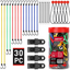 30-Pieces Premium Bungee Cords Assortment Jar, Includes 10”, 18”, 24”, 32”, 40” Bungee Cords & 8” Canopy/Tarp Ball Ties & 4 Crocodile Mouth Tarp Clips