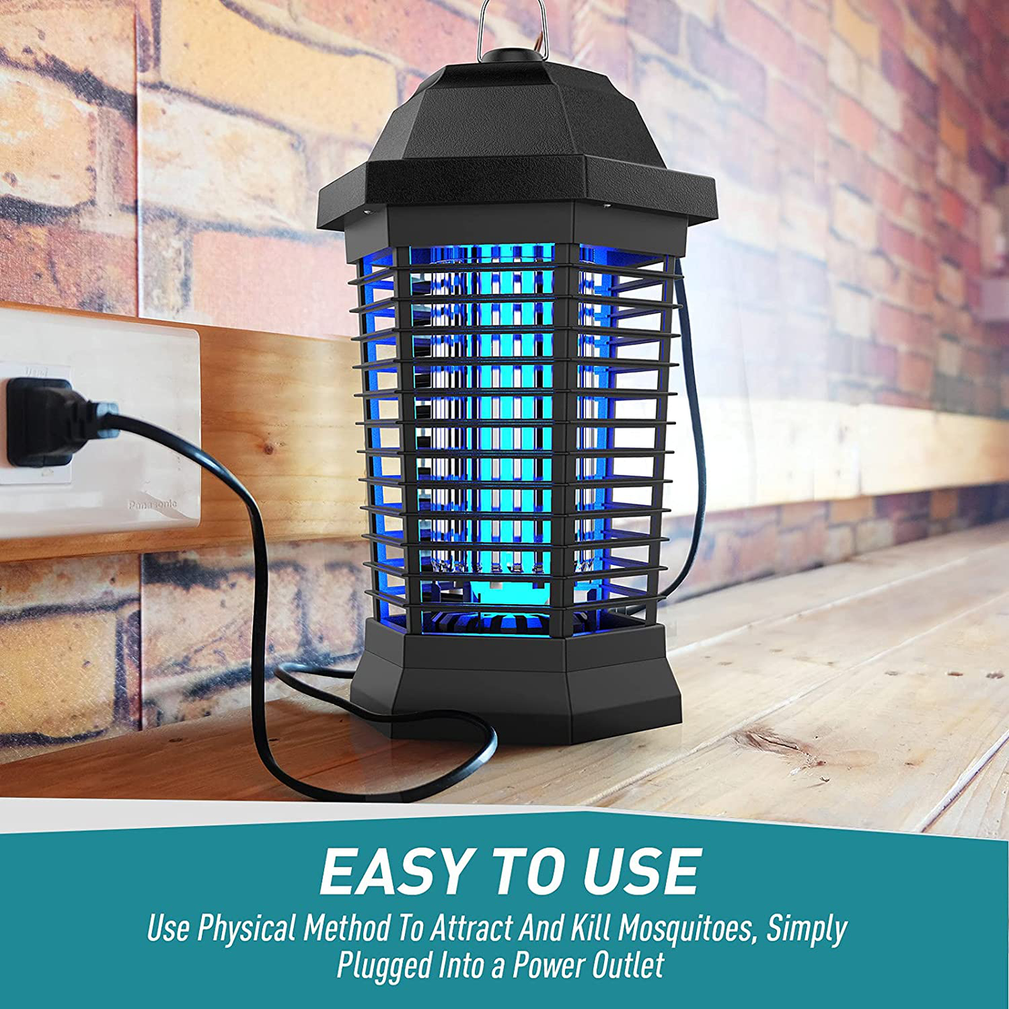 Bug Zapper Outdoor, Electric Mosquito Zapper Indoor, Electronic Mosquito Killer, Insect Trap for Home Backyard Garden