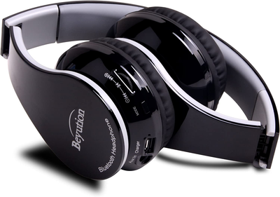 New Beyution@ Black Color Smart Stereo Hi-Fi Wireless Bluetooth Headphone-For All Tablet MID, Smart Cell Phone and All Bluetooth Device-With Retail Package, Best Gift!