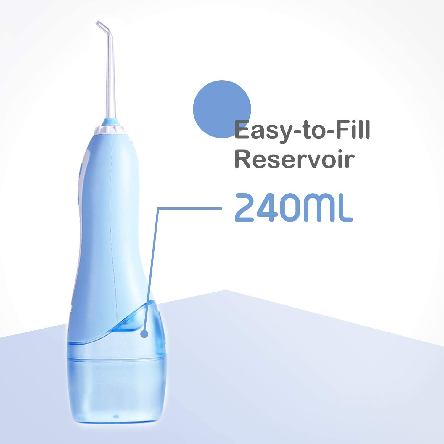 Intellvision Water Flosser with USB Charging Professional Cordless Dental Oral and Nasal Irrigator - 4 Modes Water Flosser with 240ML Cleanable Water Tank for Home and Travel, Braces & Bridges Care