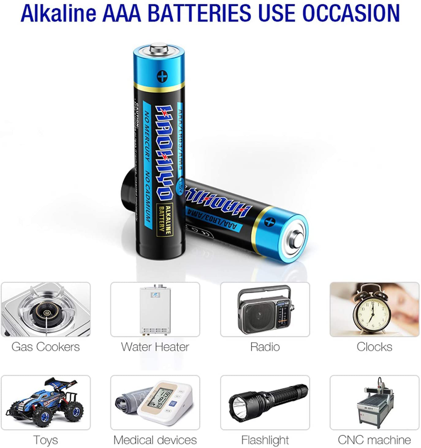24 or 100 Pack of AAA Battery Alkaline  for Household and Business 