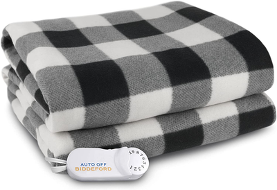 Biddeford Blankets Comfort Knit Electric Heated Blanket with Analog Controller, Throw