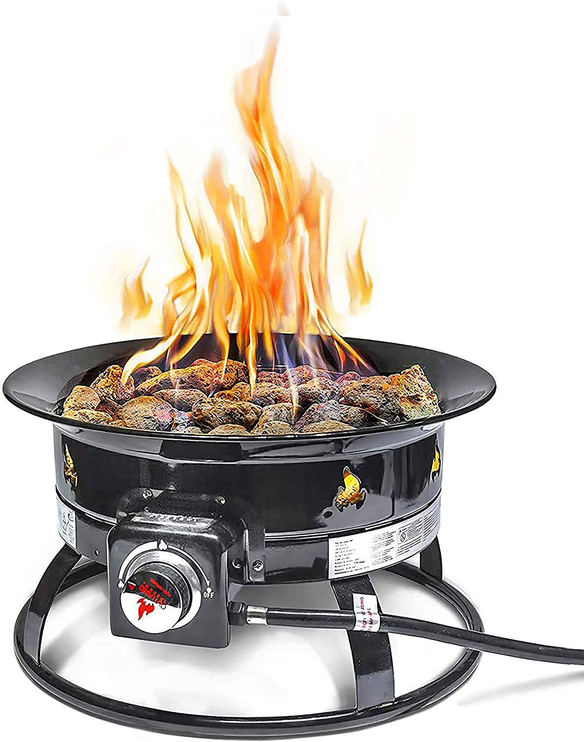 Outland Living Model 823 Portable Propane Fire Pit, Black