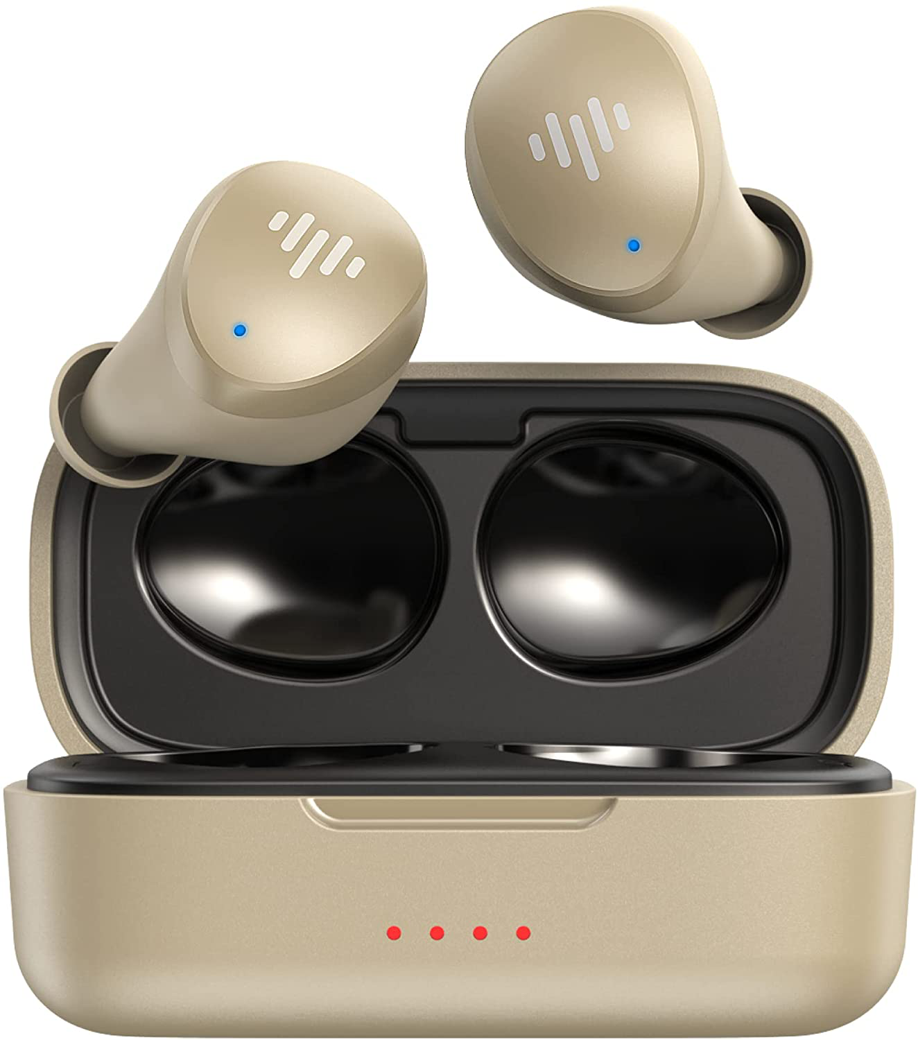 Wireless Earbuds Bluetooth in-Ear True Cordless with Hands-Free Call MEMS Microphone, IPX6 Waterproof Protection, Long Playtime; Includes Compact Charging Case & 4 Ear Tips