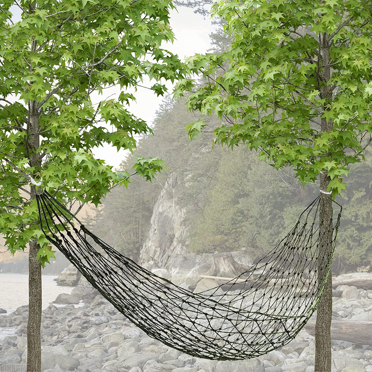 Mesh Rope Hammocks for outside - Sleeping Hammock Nylon Camping - Hammock Large Weight Limit Swing Mesh Hammock - Large Hammocks for outside Nylon Hammocks for Trees for Hiking
