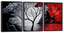 Wieco Art Large Size Framed Art Canvas Art Prints Wall Art the Cloud Tree Abstract Pictures Paintings for Bedroom Home Office Decorations Contemporary Artwork 3 Panels Black Frames