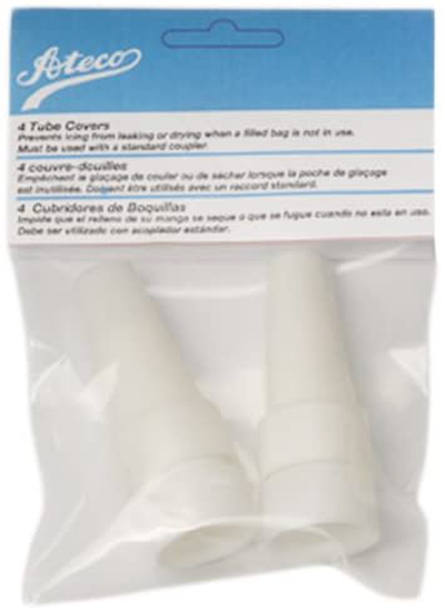 Ateco Standard Plastic Couplers, for Use Cake Decorating Tubes and Bags, Set of 4, 4 Count, White
