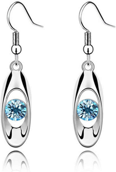 Hithop Fashion Crystal Drop Earring Oval Dangle Earrings Product Name