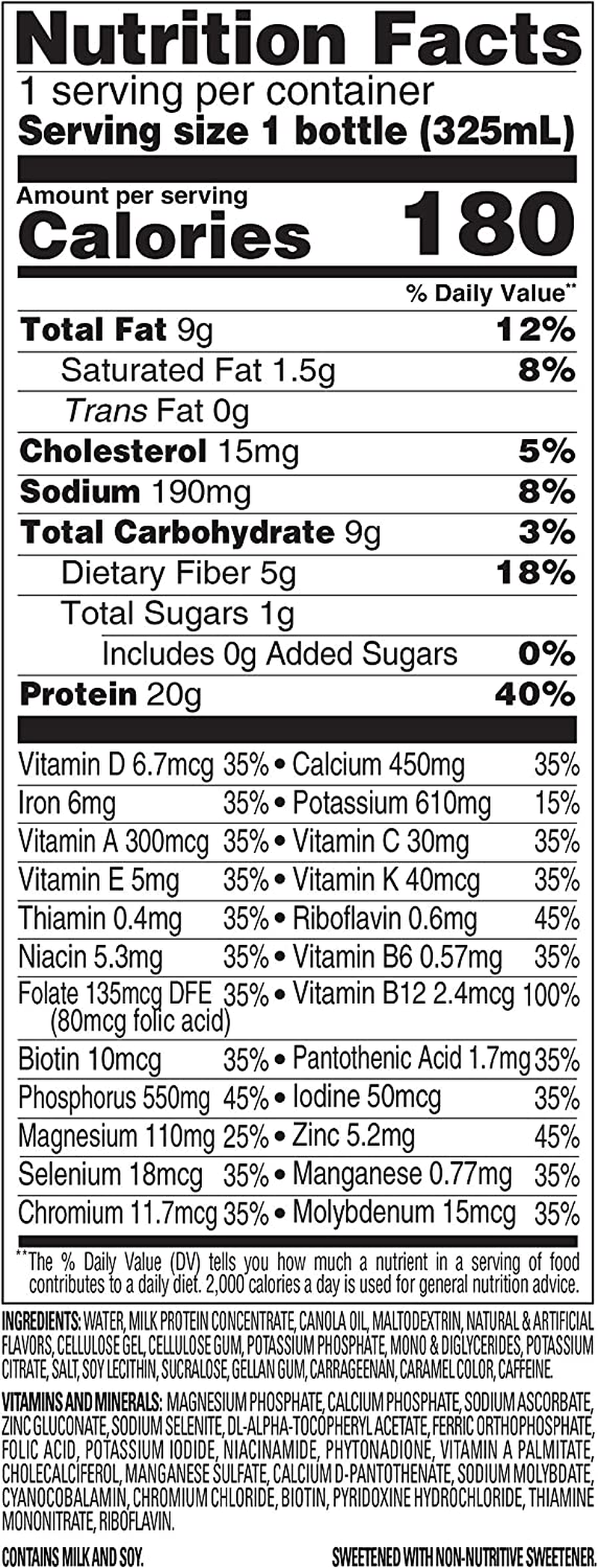 Slimfast Advanced Energy High Protein Meal Replacement Shake, Caramel Latte, 20G of Ready to Drink Protein with Caffeine, 11 Fl. Oz Bottle, 4 Count (Pack of 3)