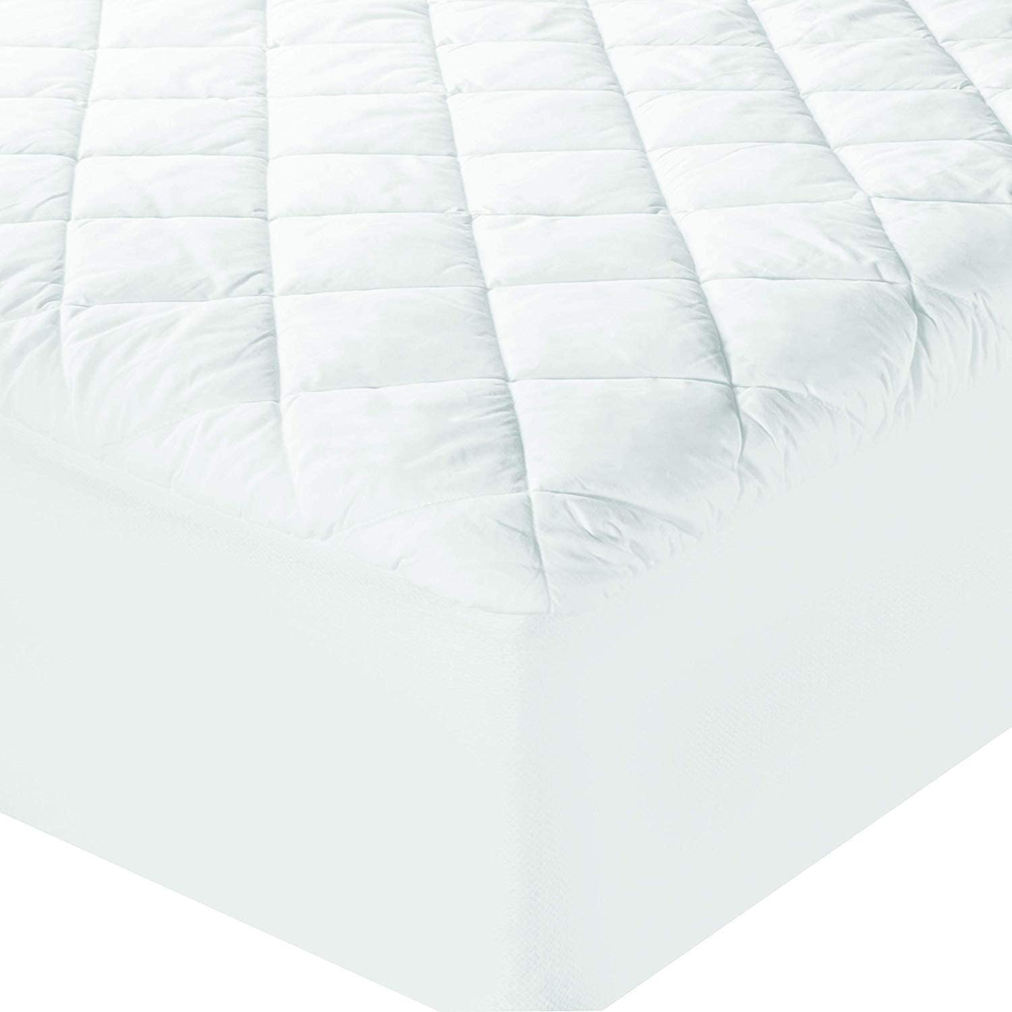 Sealy Luxury 100% Cotton Fitted Mattress Pad, Twin, White