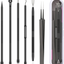 Pimple Popper Tool Kit , 6 Pcs Blackhead Remover Acne Needle Tools Set Removing Treatment Comedone Whitehead Popping Zit for Nose Face Skin Blemish Extractor Tool - Black
